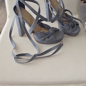 Blue Strappy Heels